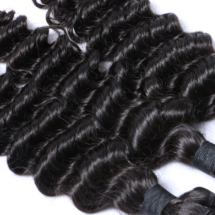Unprocessed weaving deep wave hair extensiosns factory price YL084